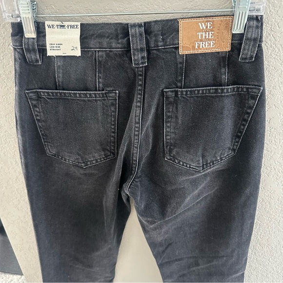 We The Free Free People NWT CRVY Siren Low-Rise Straight Jeans Size 24 - Picture 7 of 8